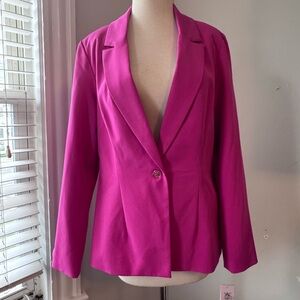 Nanette Lepore Pink Blazer Tailored Suit Jacket